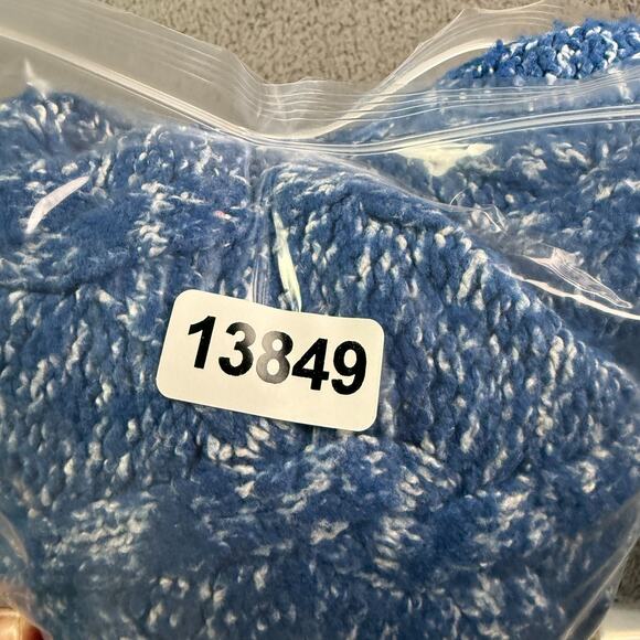 Abercrombie & Fitch Sweater Adult L Blue Fisherman Wool Cable Knit Pullover Crew - Picture 8 of 8